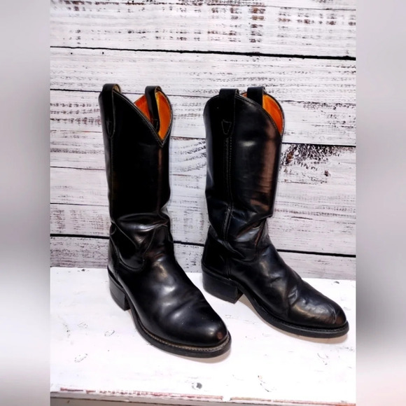 Double‎ H By Richland Cowboy Boot Black size 5.5 Slip Resistant Cat Paw - Picture 6 of 6